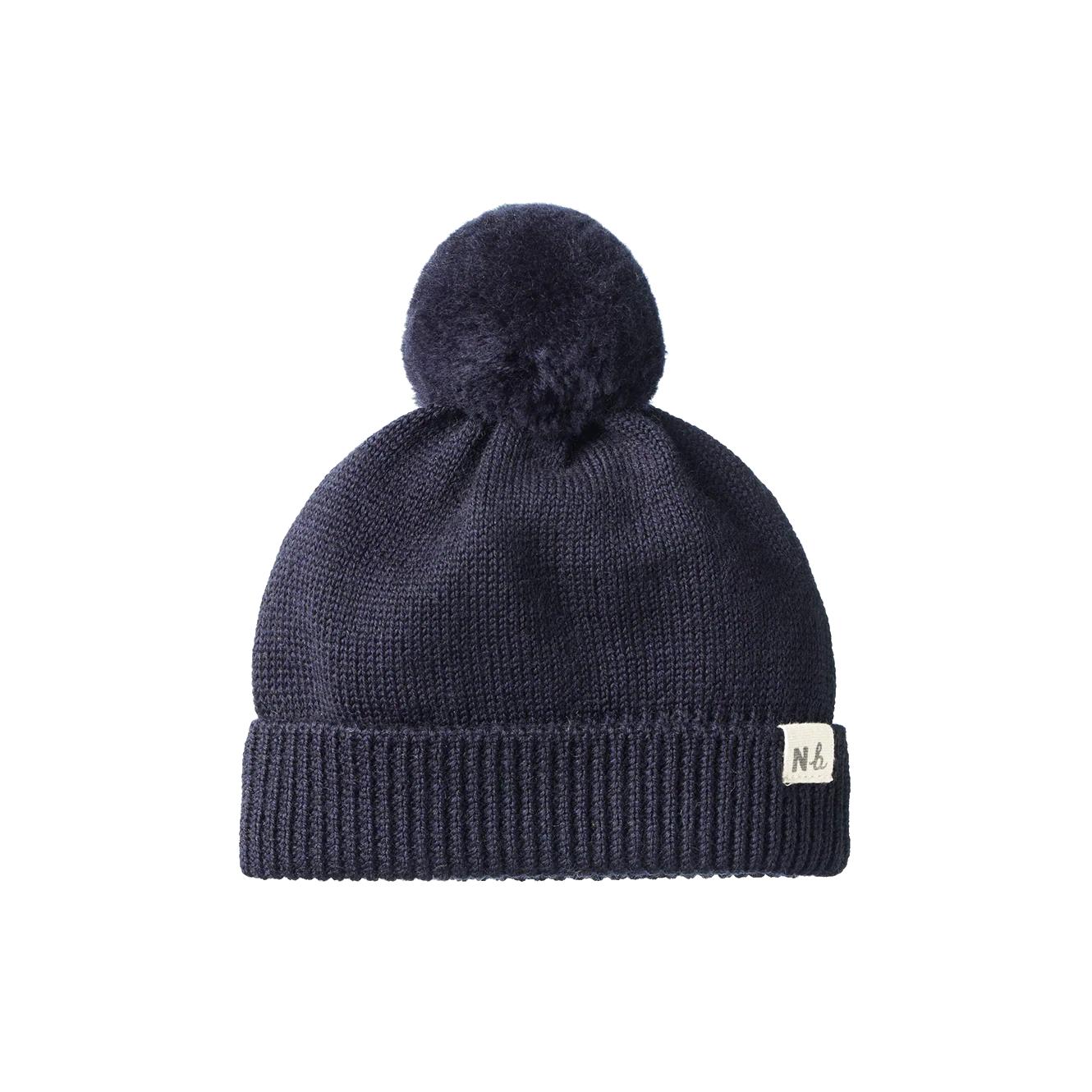 Nature Baby Alpine Pom Pom Beanie -Navy