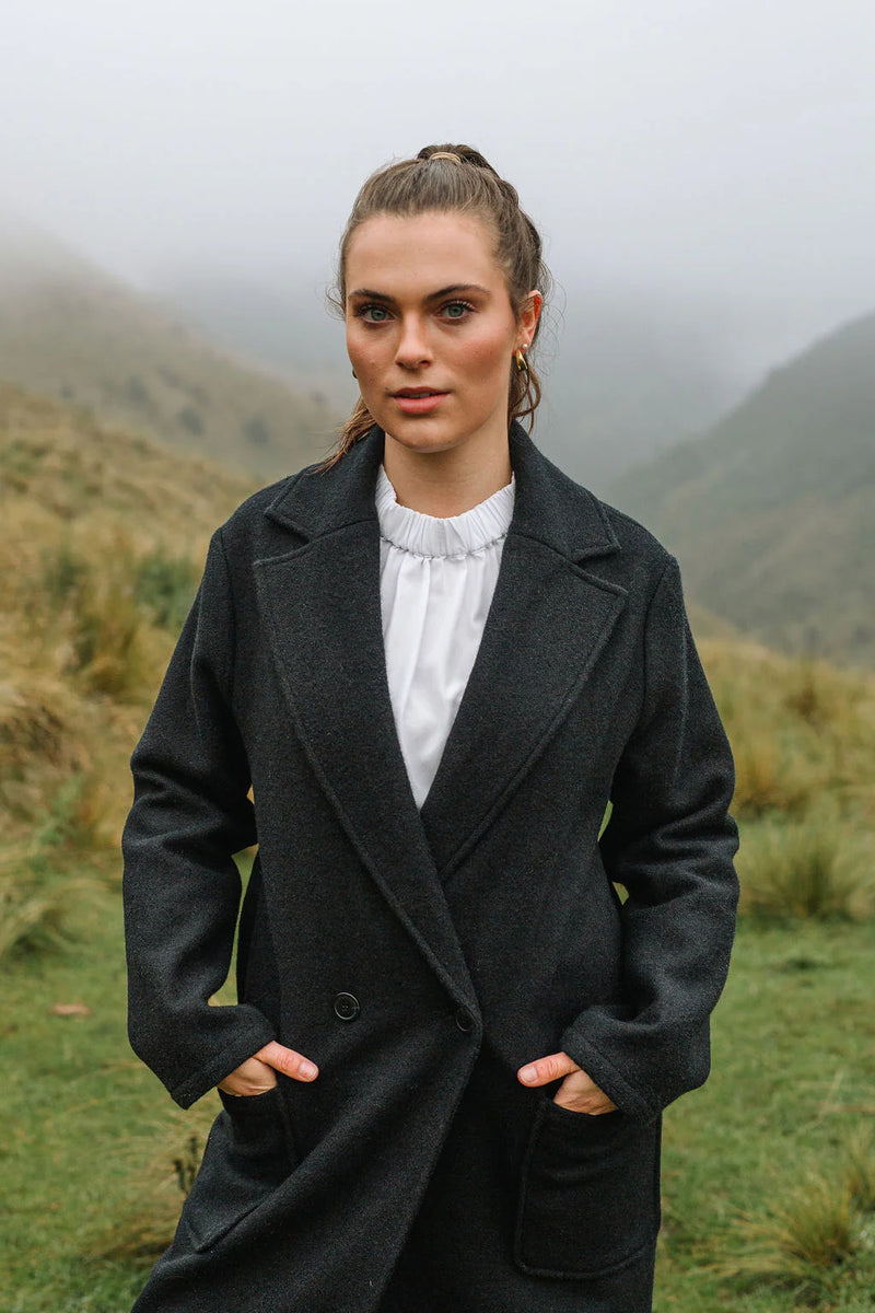 Ater Original Wool Coat - Black