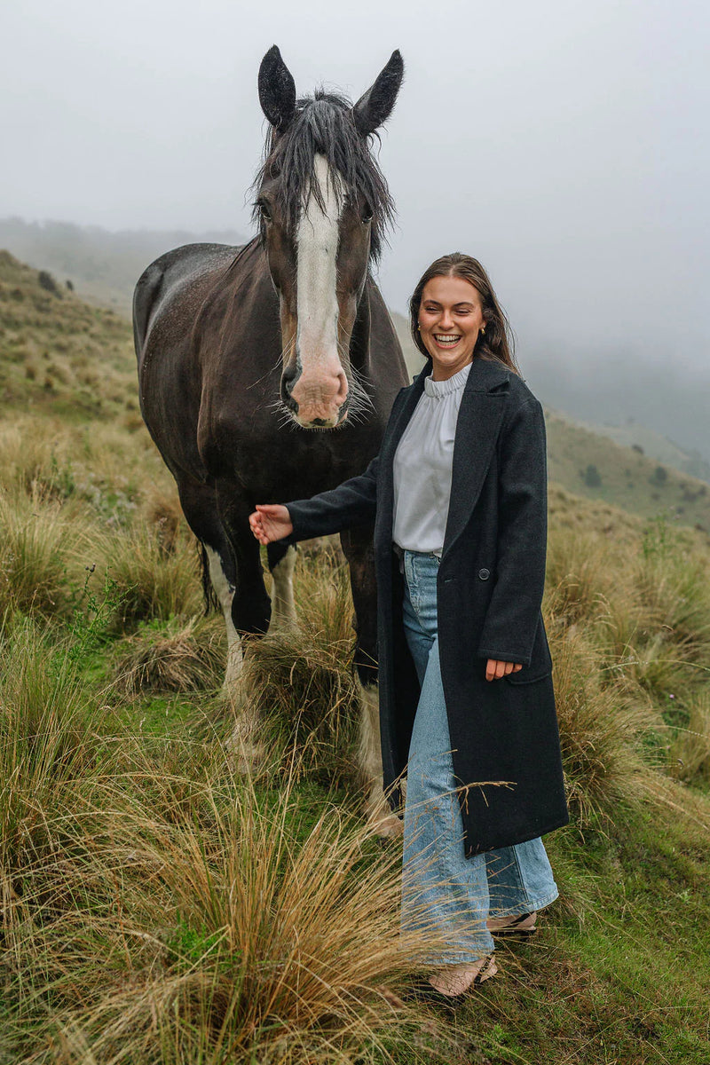 Ater Original Wool Coat - Black