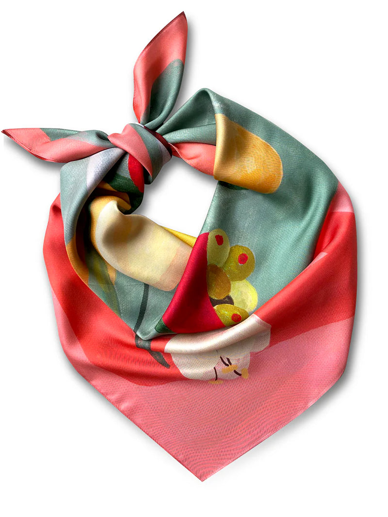 Dark Hampton Silk Scarf - The Bonnie