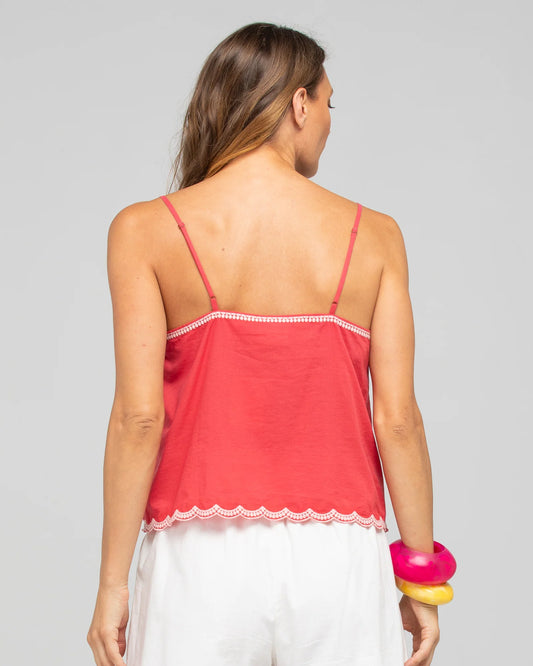Boom Shankar Ahana Singlet - Washed Red