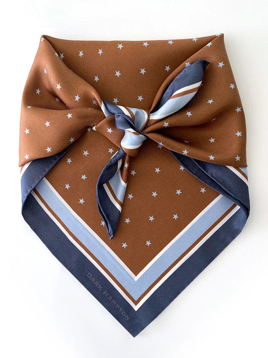 Dark Hampton Petite Silk Scarf - The Borey