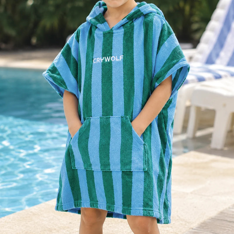 Cry Wolf Hooded Towel - Deck Stripe