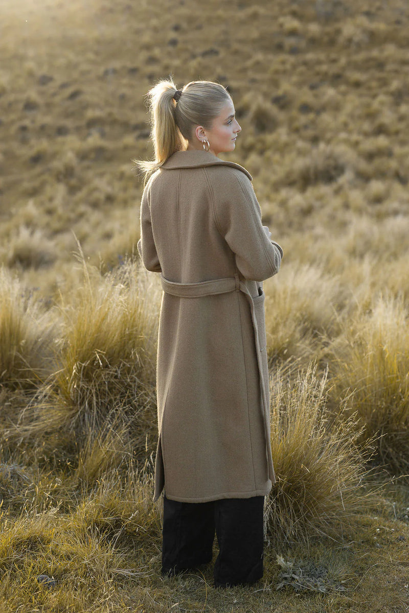 Ater Elgin Wool Trench - Camel