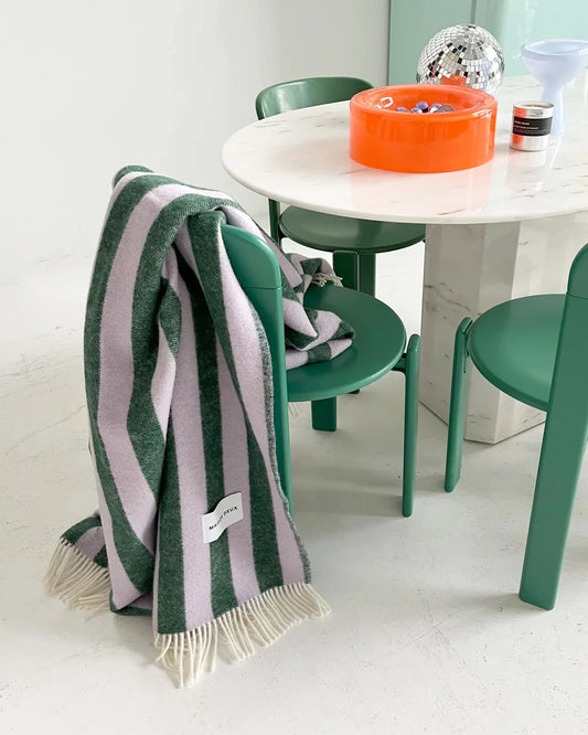 Maison Deux Blanket Candy Wrap - Lilac/Green
