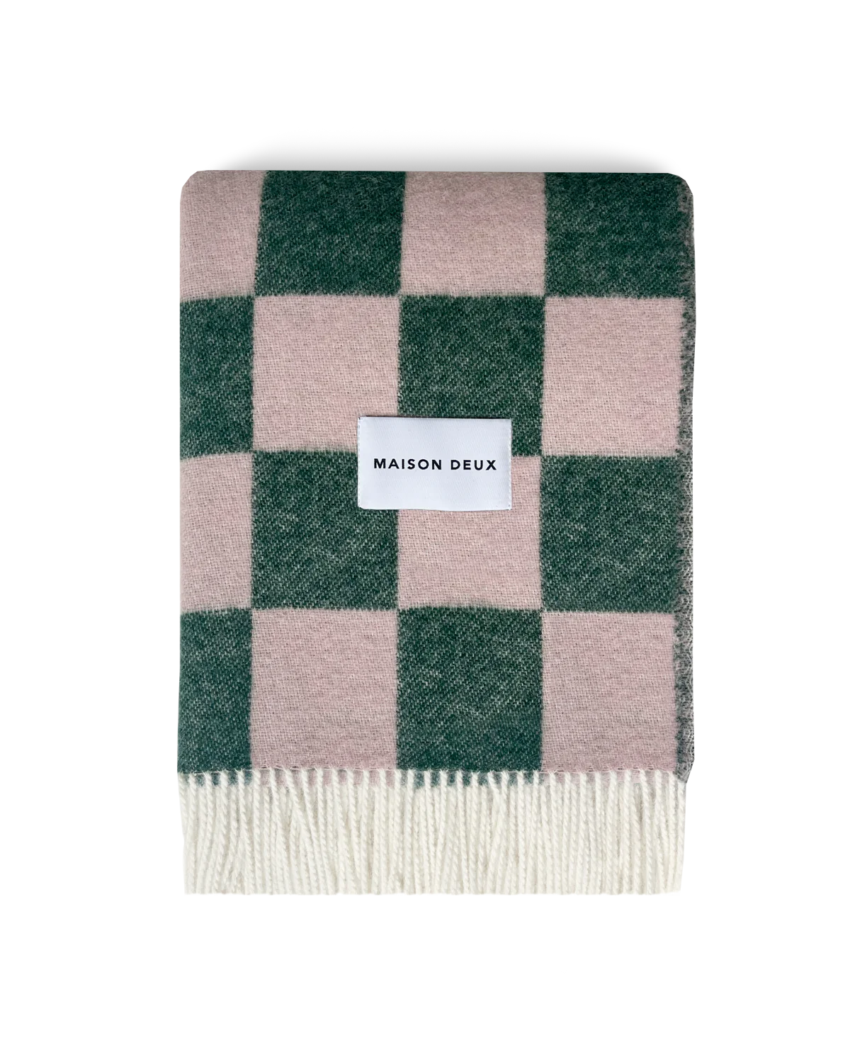 Maison Deux Blanket Checkerboard  - Pink/Green