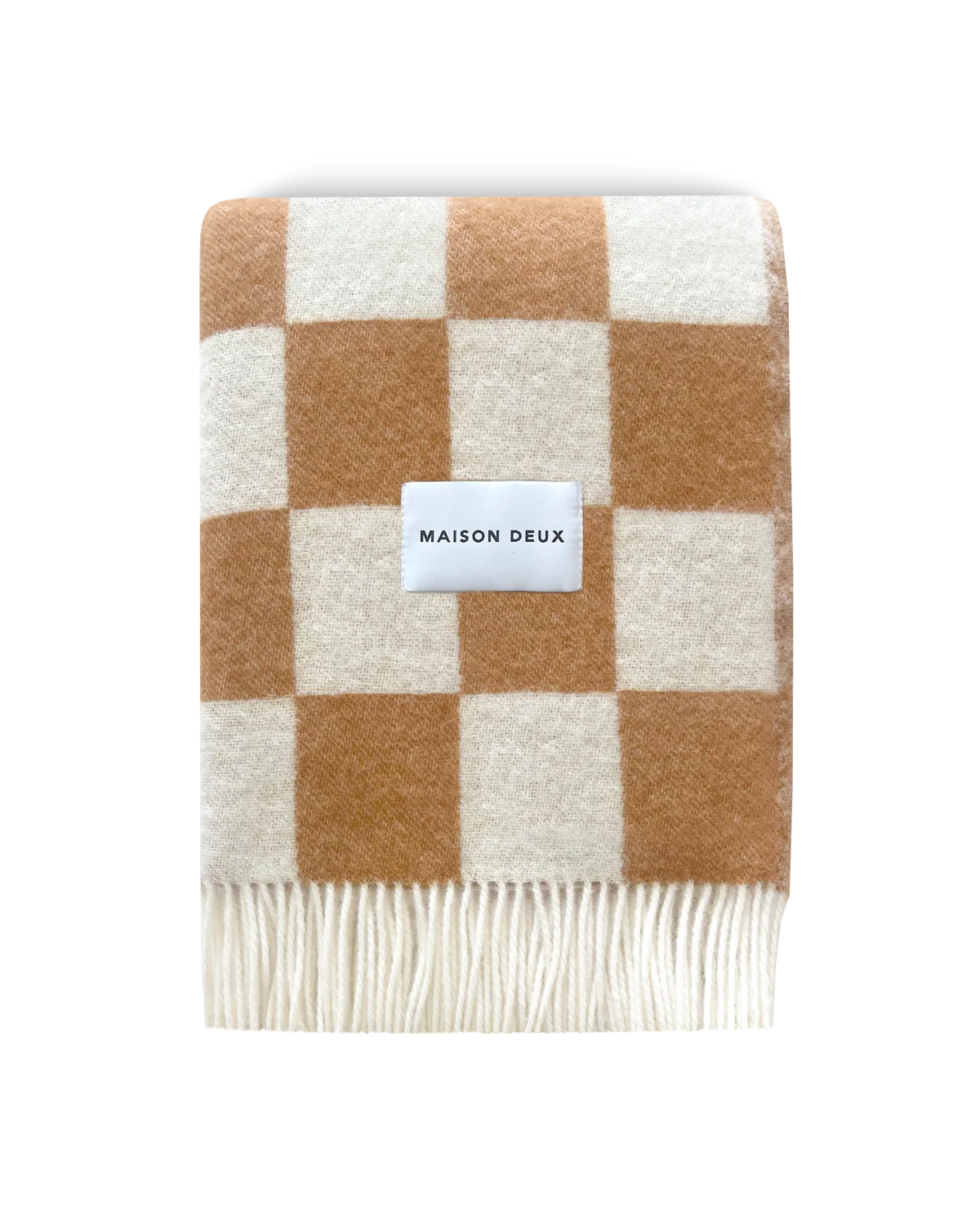 Maison Deux Blanket Checkerboard-Terra/White