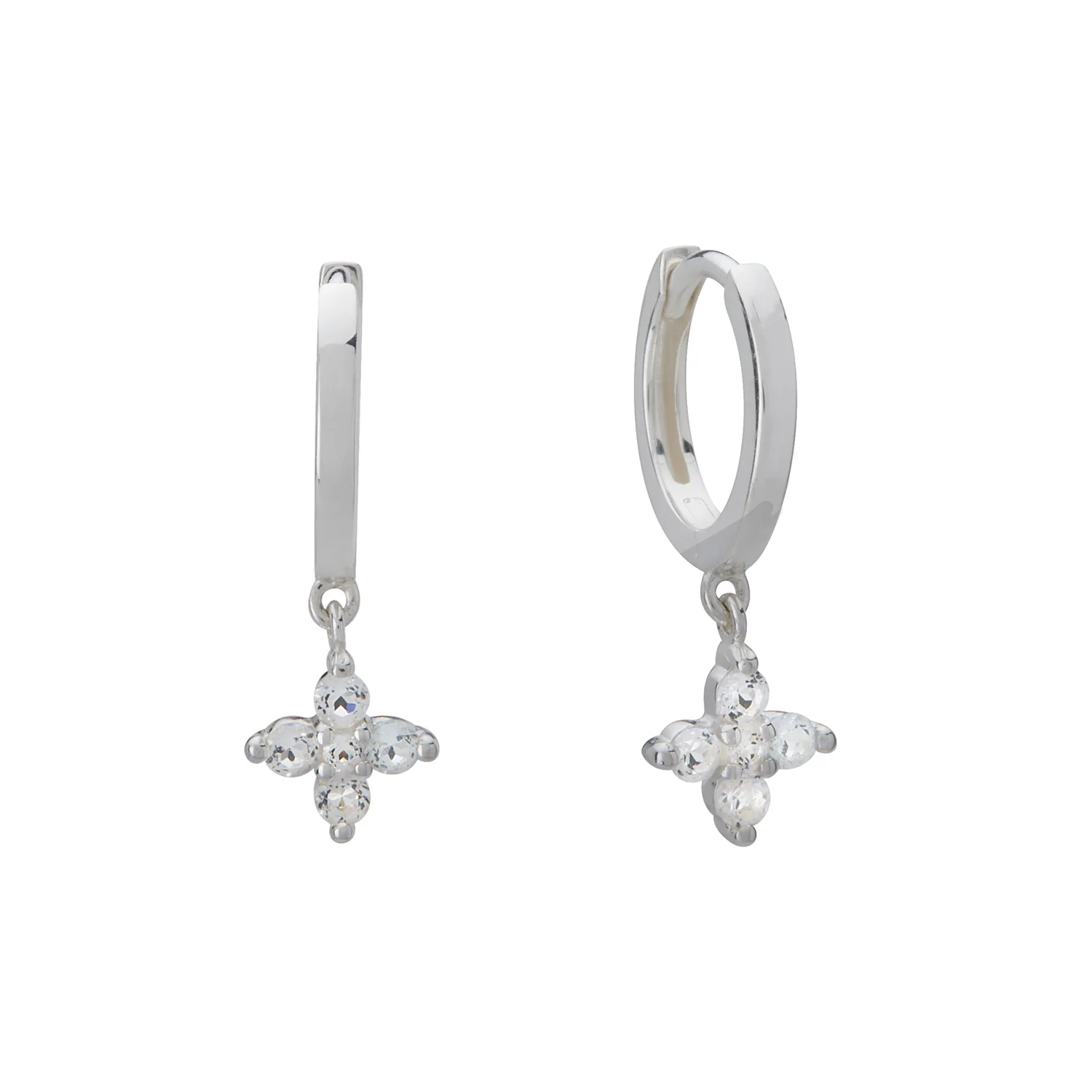 Murkani Clover Huggies in Sterling Silver