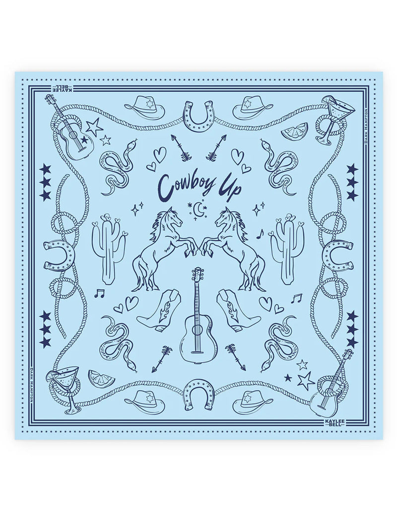 Dark Hampton Silk Scarf - Kaylee Bell Cowboy Up