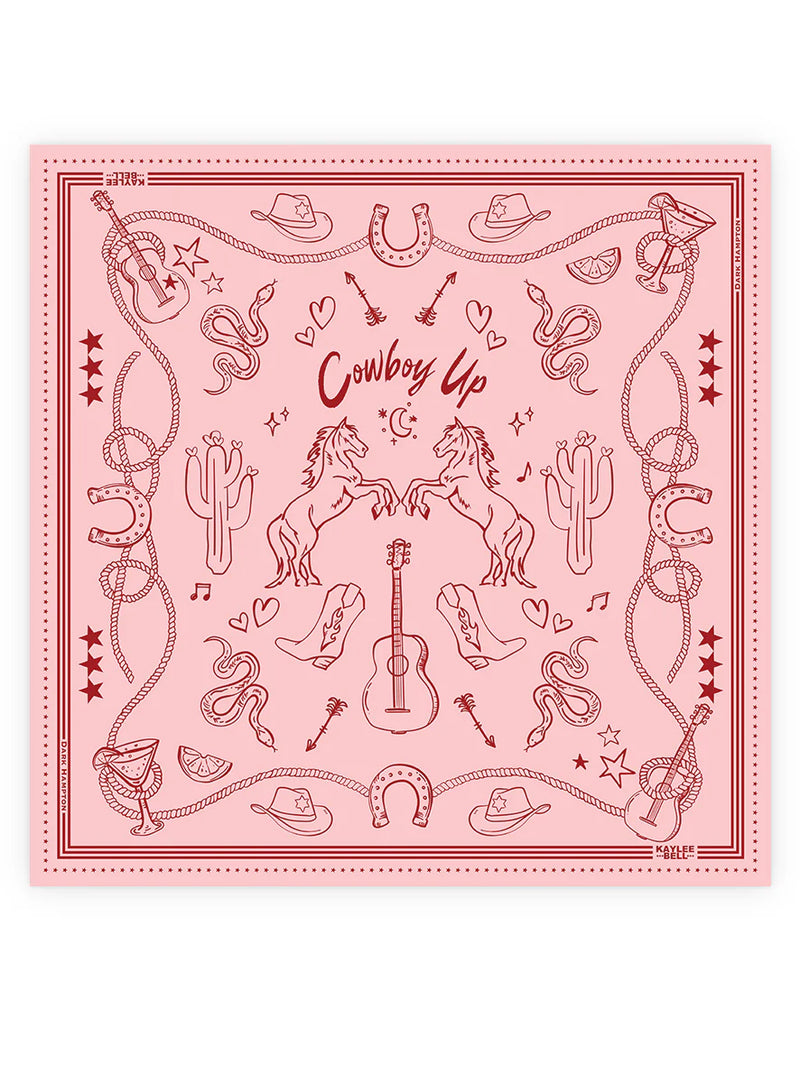 Dark Hampton Silk Scarf - Kaylee Bell Cowboy Up