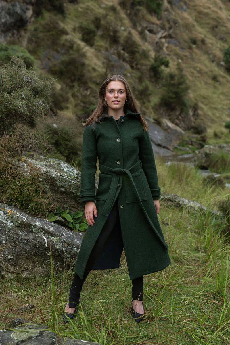 Ater The Elgin Wool Trench - Dark Olive