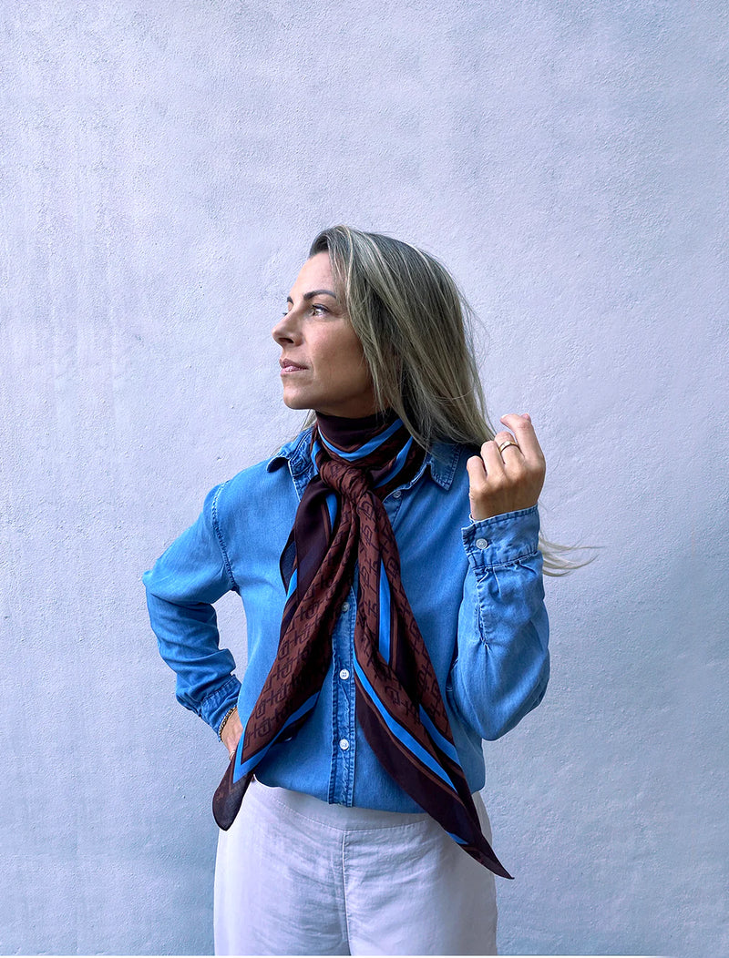 Dark Hampton Cashmere Modal Scarf - The Divan