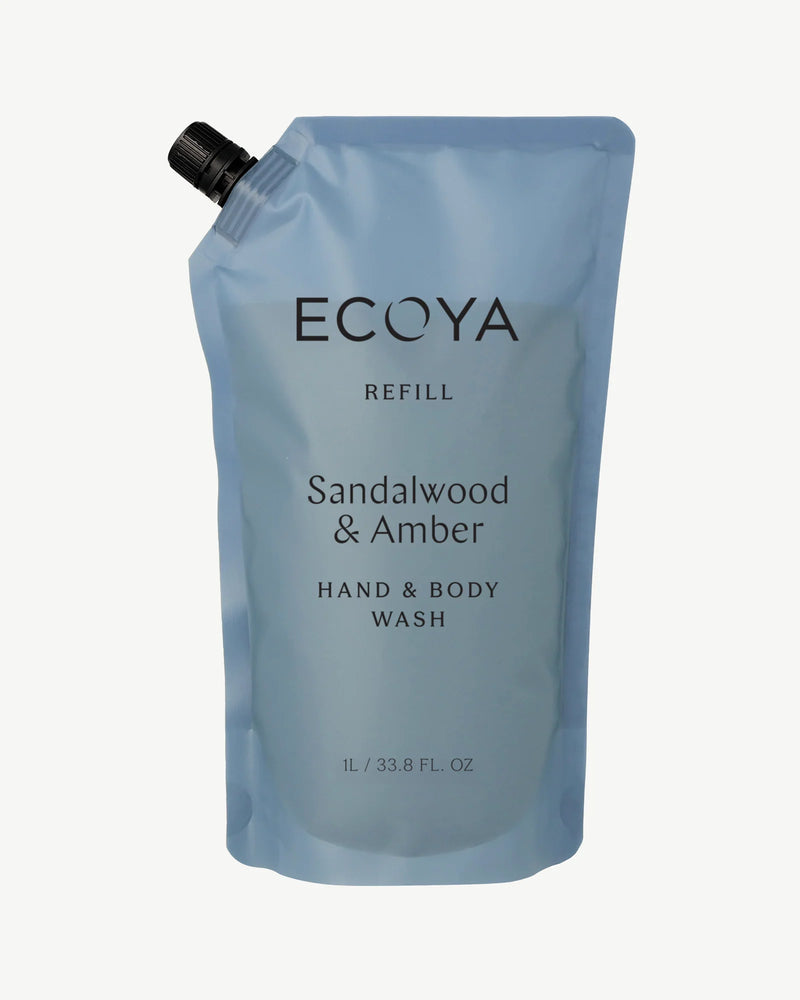 Ecoya Sandalwood & Amber Hand & Body Wash Refill