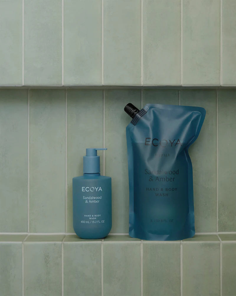 Ecoya Sandalwood & Amber Hand & Body Wash Refill