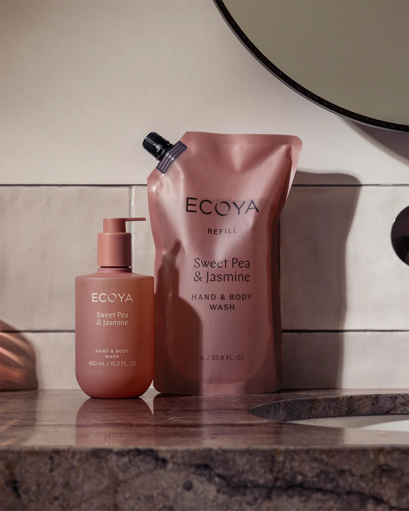 Ecoya Sweet Pea & Jasmine Hand & Body Wash Refill