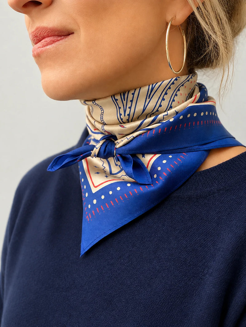 Dark Hampton Silk Scarf Ellie Compton Elliott
