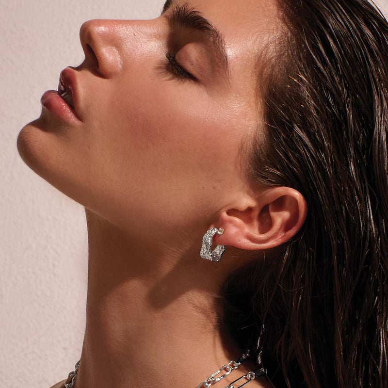 Murkani Eterna Hoop Earrings in Sterling Silver