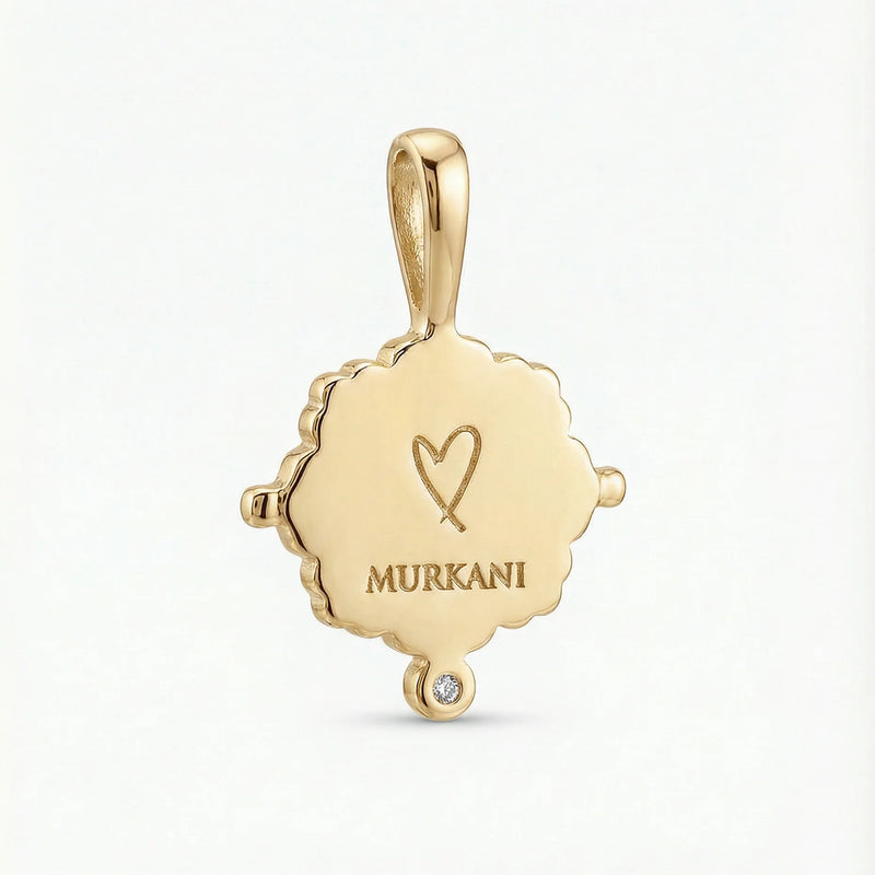 Murkani Loved Always Hoop Earrings in 18kt Yellow Gold Plate