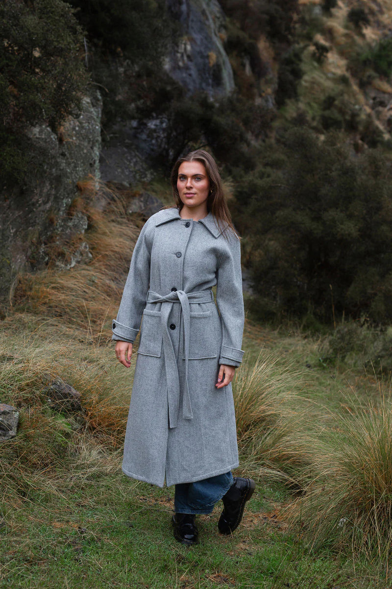 Ater The Elgin Wool Trench - Grey