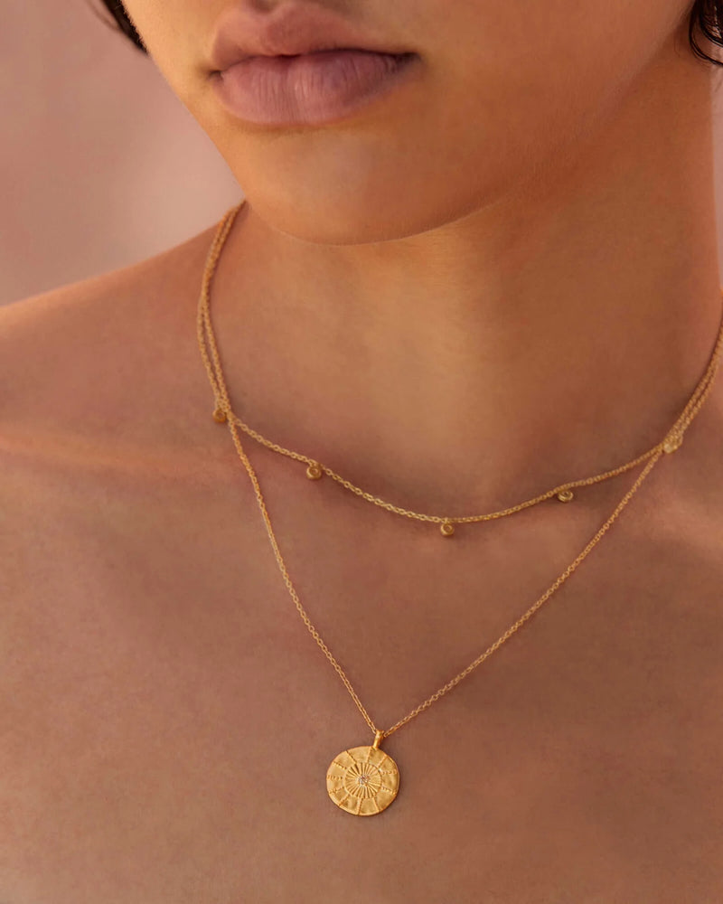 Kirstin Ash Tangerine Coin Necklace 18k Gold Plate