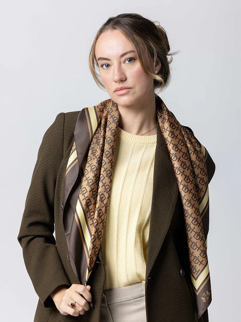 Dark Hampton Silk Scarf - The Harvey
