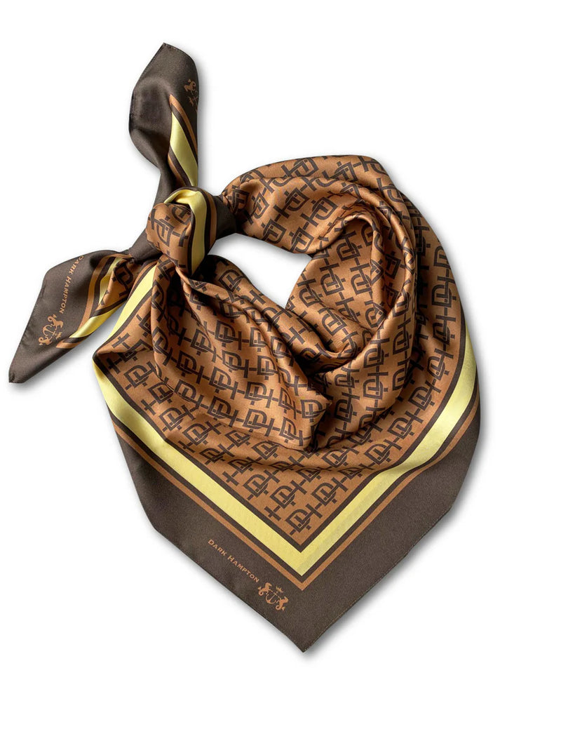 Dark Hampton Silk Scarf - The Harvey