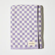 House of Nunu Bath Towel - Lilac Check