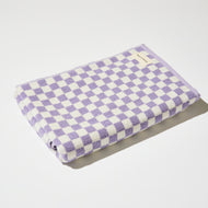 House of Nunu Bath Towel - Lilac Check