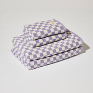 House of Nunu Bath Towel - Lilac Check