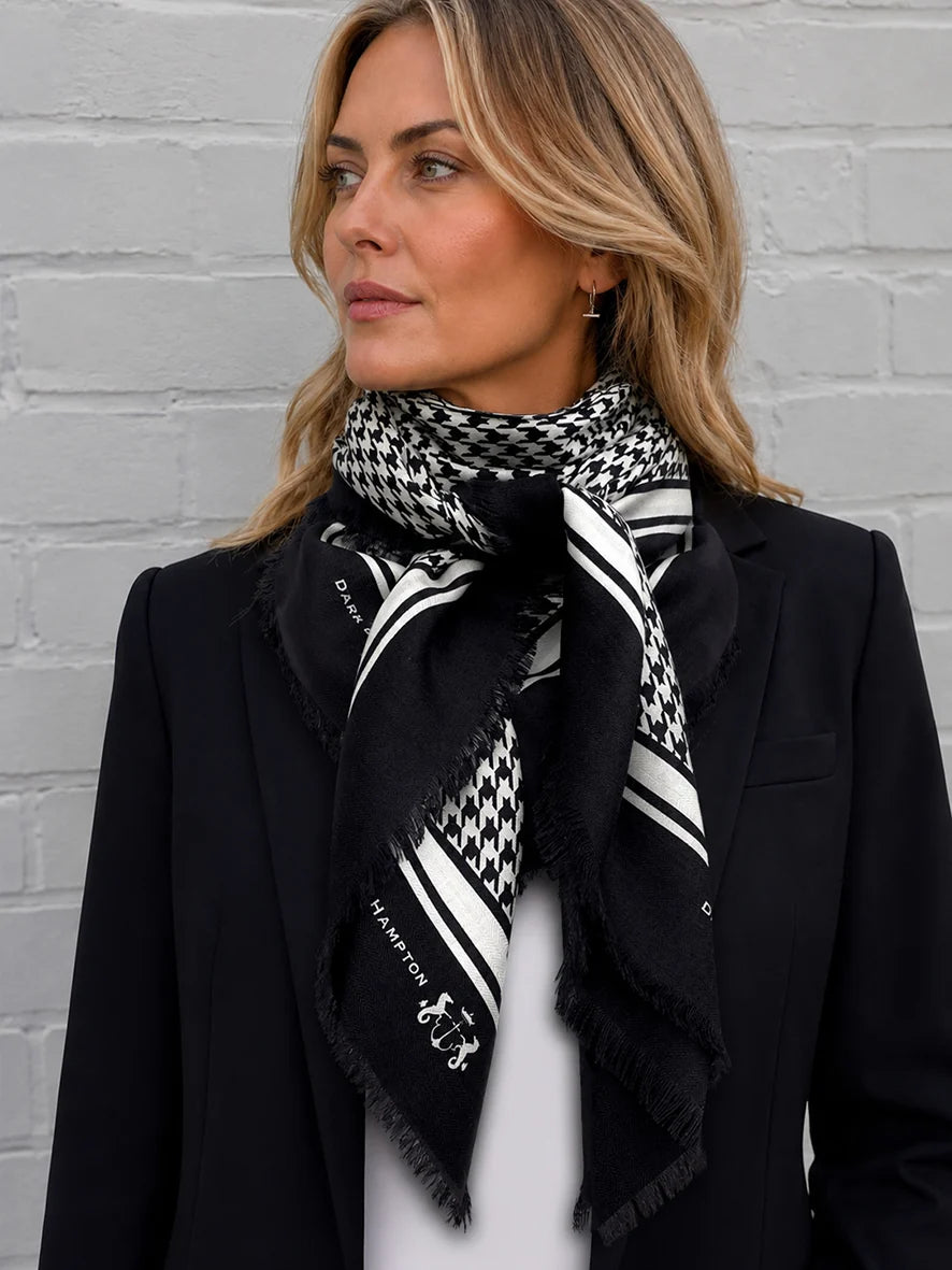 Dark Hampton Wool Silk Scarf The Hunter