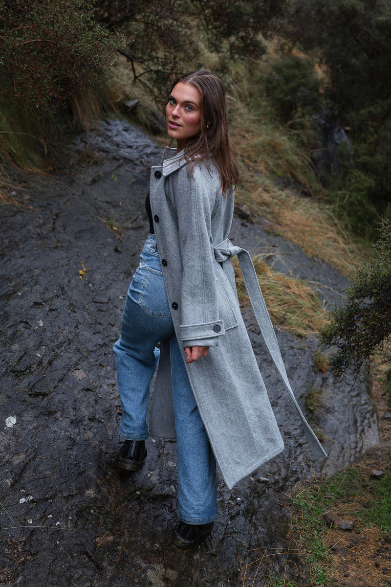 Ater The Elgin Wool Trench - Grey