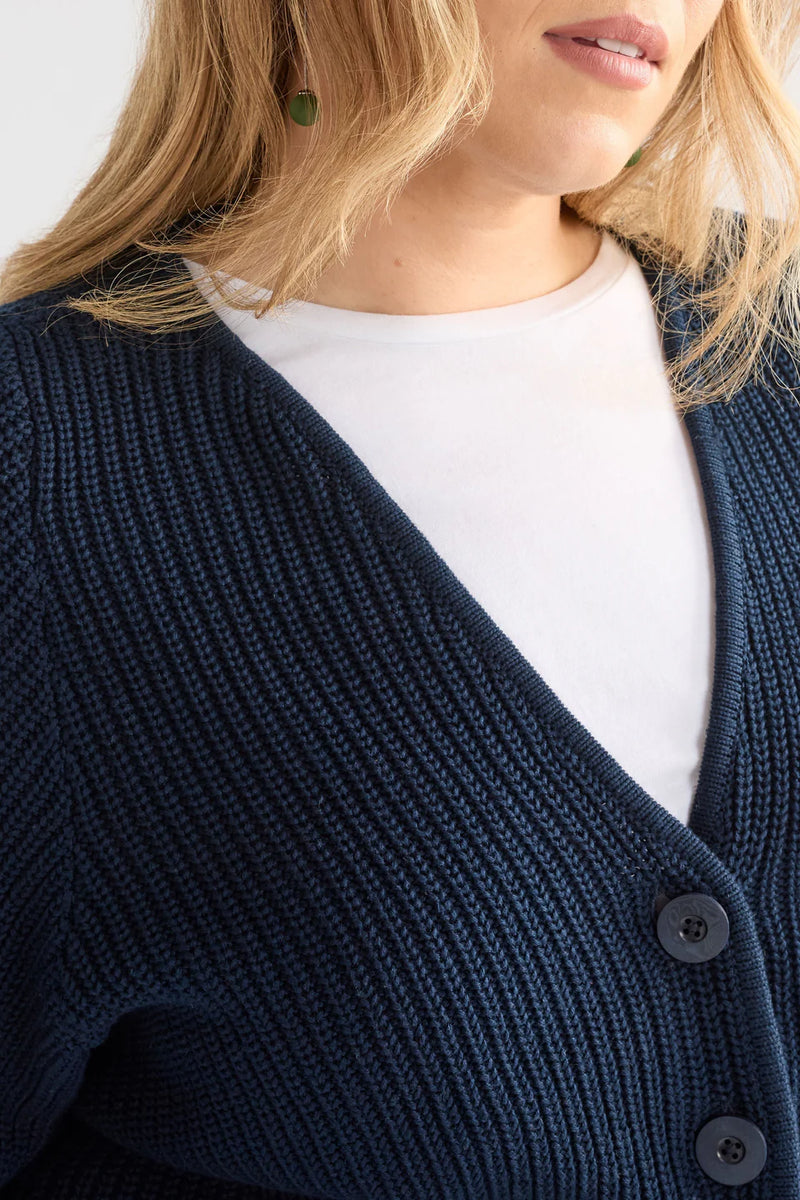 Elk Saari Cardigan Bright Navy