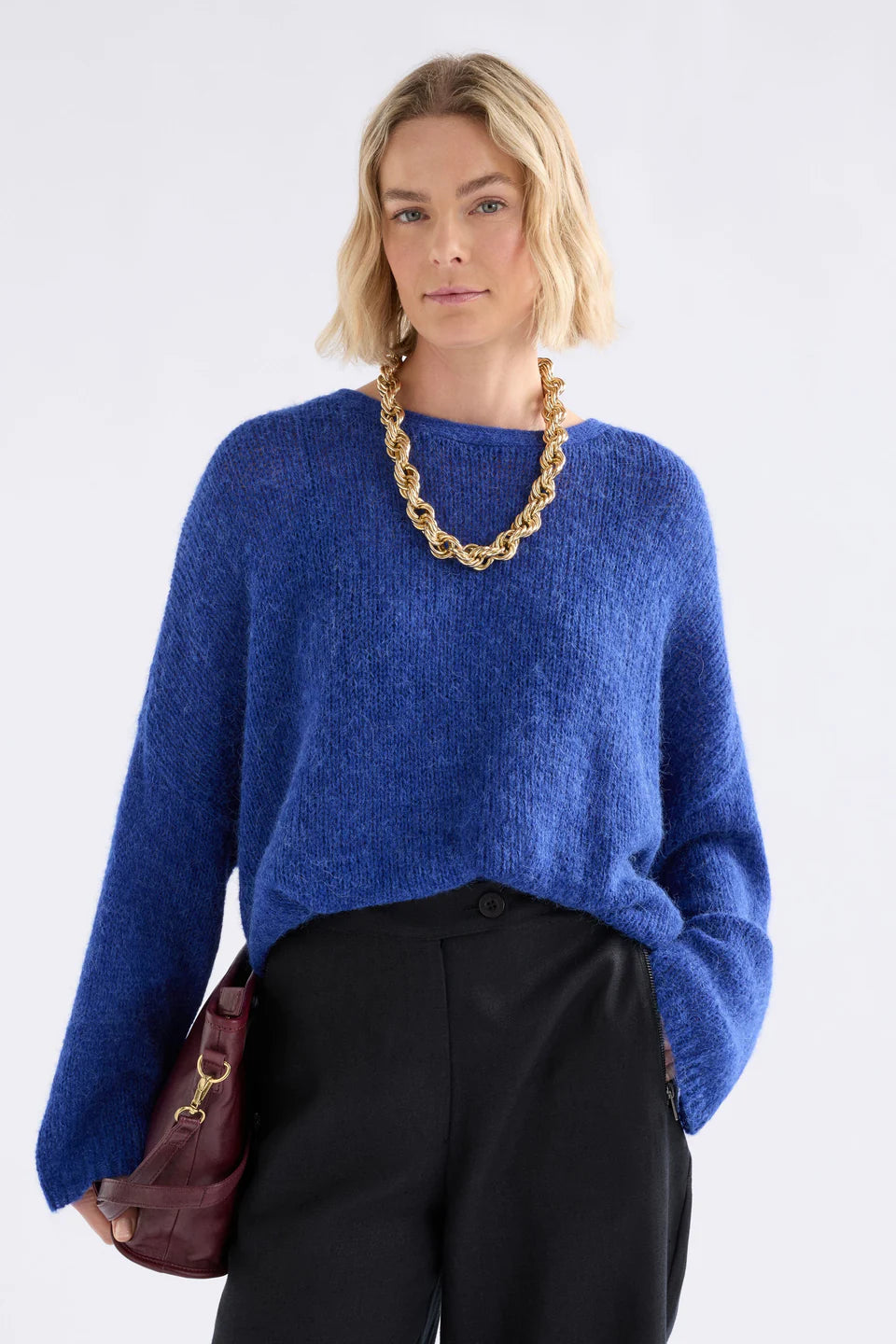 Elk Agna Sweater - Deep Cobalt