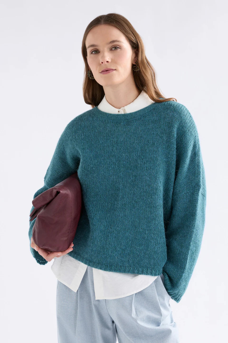 Elk Agna Sweater - Stone Blue