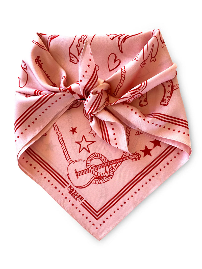 Dark Hampton Silk Scarf - Kaylee Bell Cowboy Up