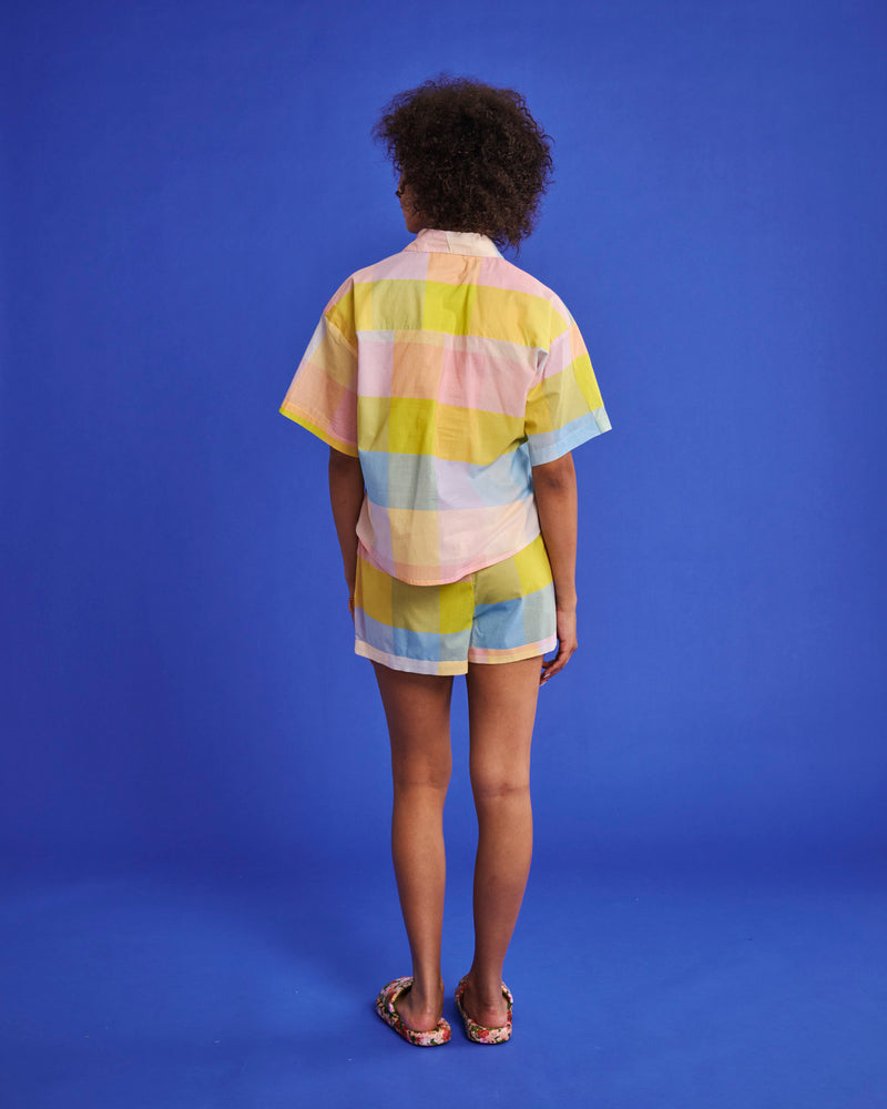 Kip & Co Corfu Tartan Cotton Short Sleeve PJ Set