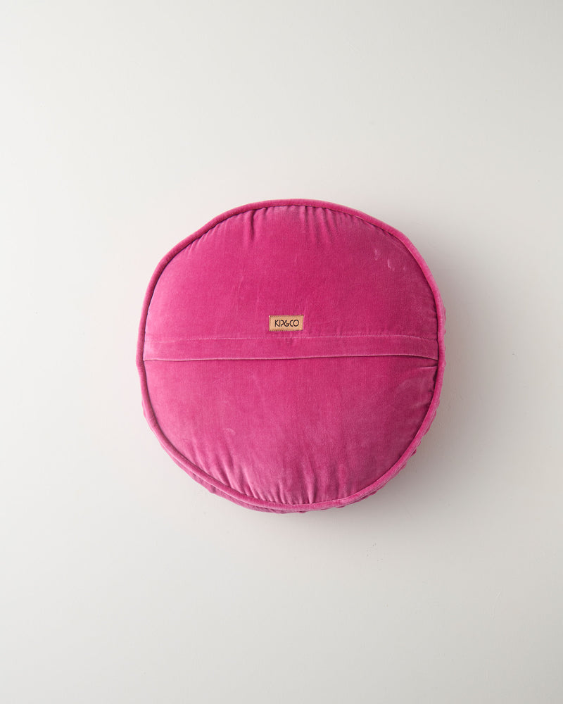 Kip & Co Pink Love Velvet Pea Cushion