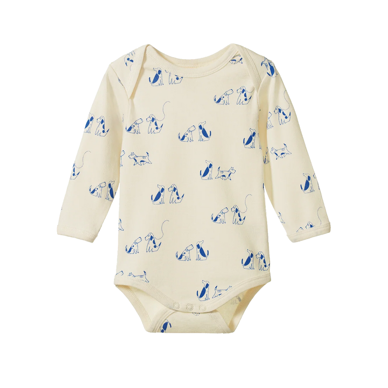 Nature Baby Long Sleeve Bodysuit Dog Walk Prints