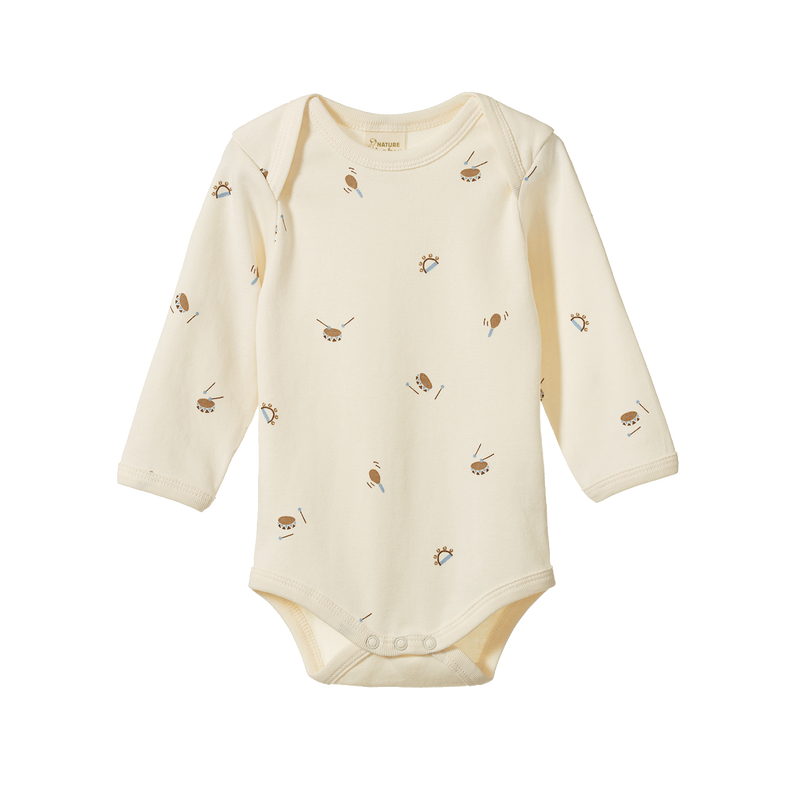 Nature Baby Long Sleeve Bodysuit Mini Music Print
