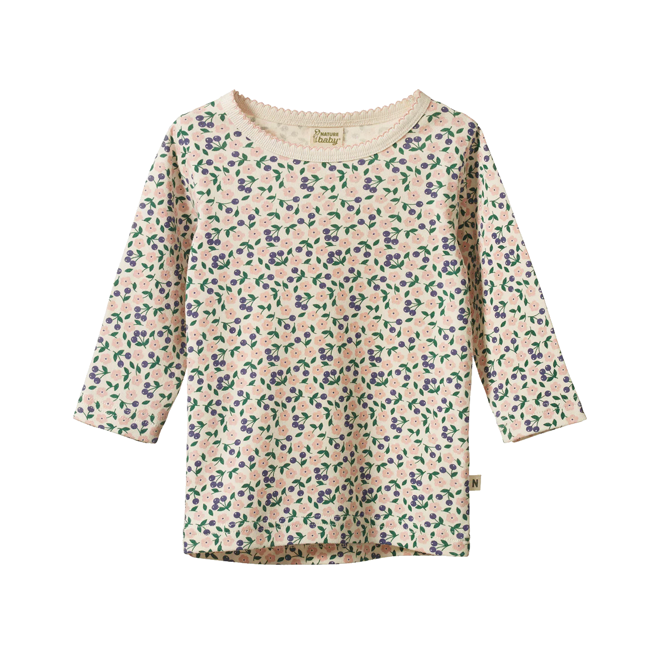 Nature Baby Long Sleeve Cloud Tee - Briarwood Print