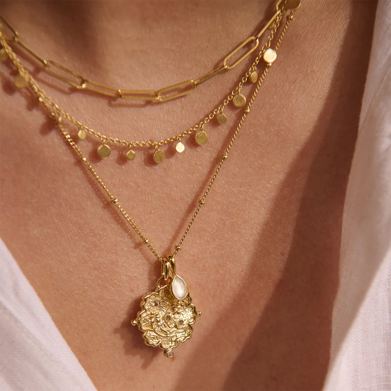 Murkani Loved Always Pendant Large In 18kt Yellow Gold Plate