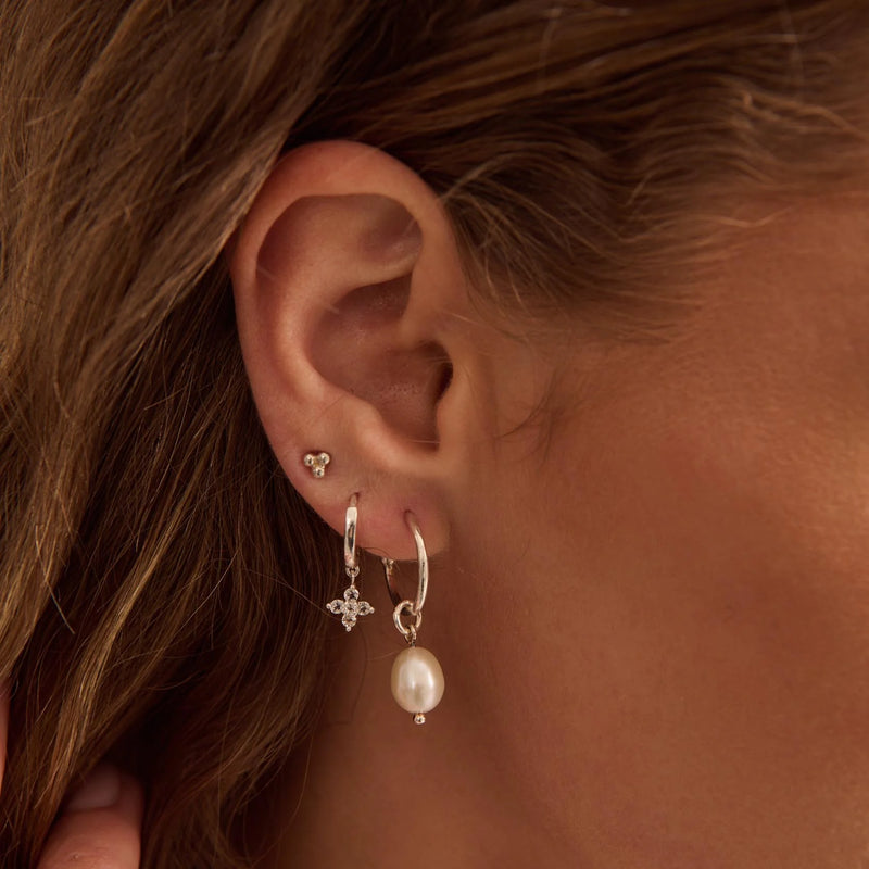 Murkani Clover Huggies in Sterling Silver