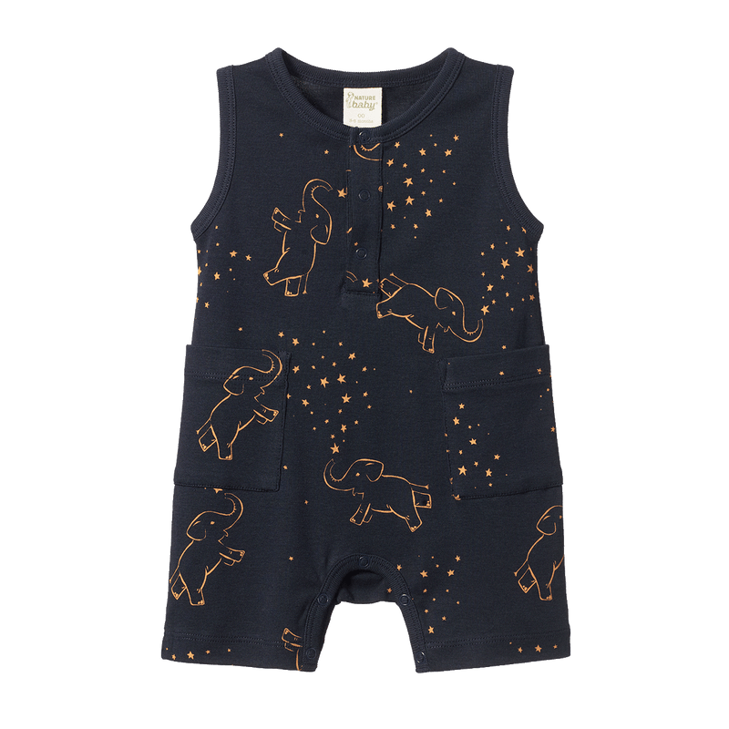 Nature Baby Camper Suit - Fairground Navy Print