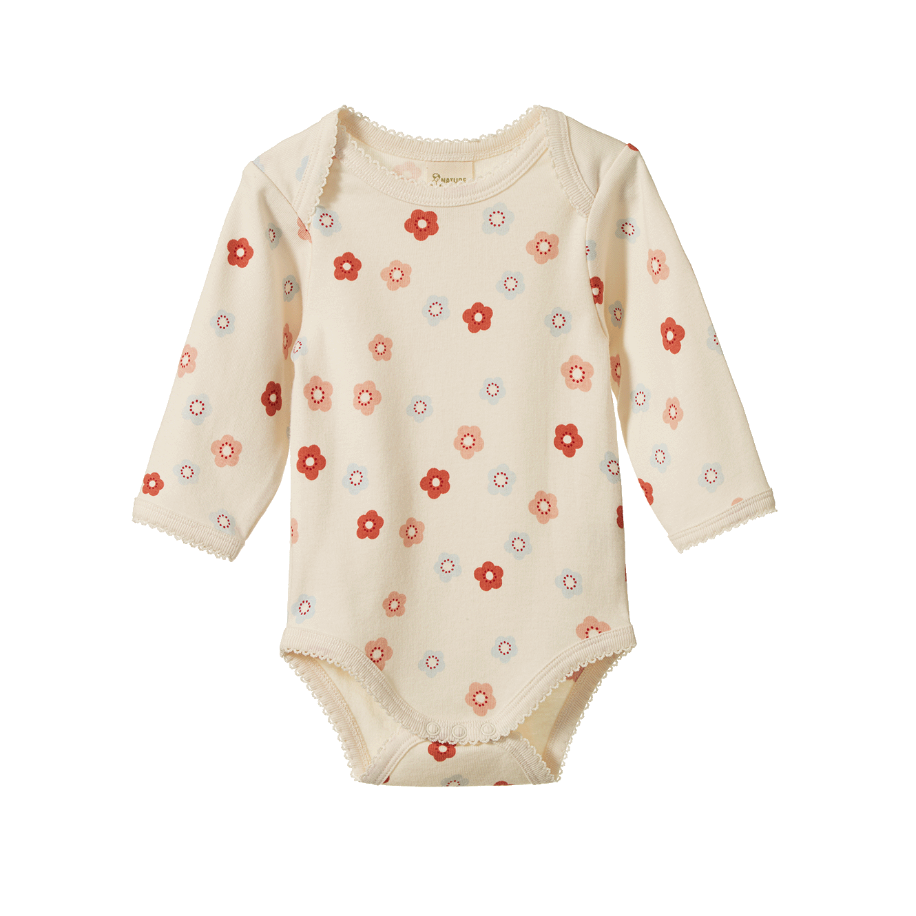 Nature Baby Long Sleeved Bodysuit Petite Flora Stamp Print