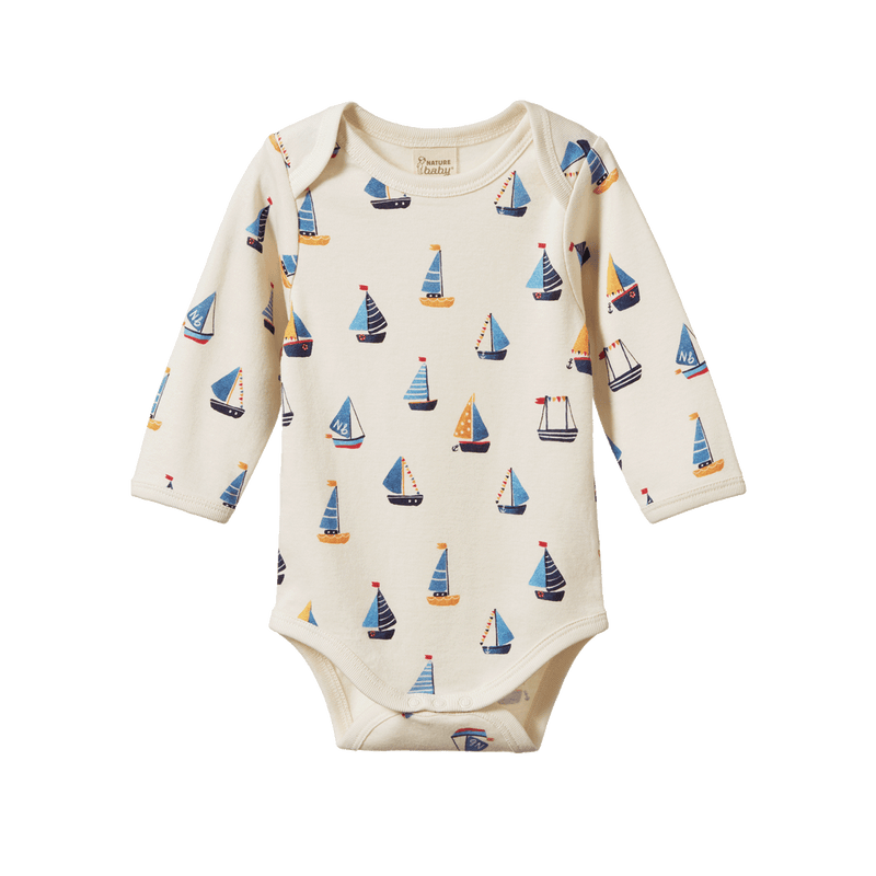 Nature Baby Long Sleeve Bodysuit - Regatta Print