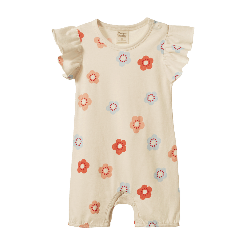 Nature Baby Tilly Suit Flora Stamp Print