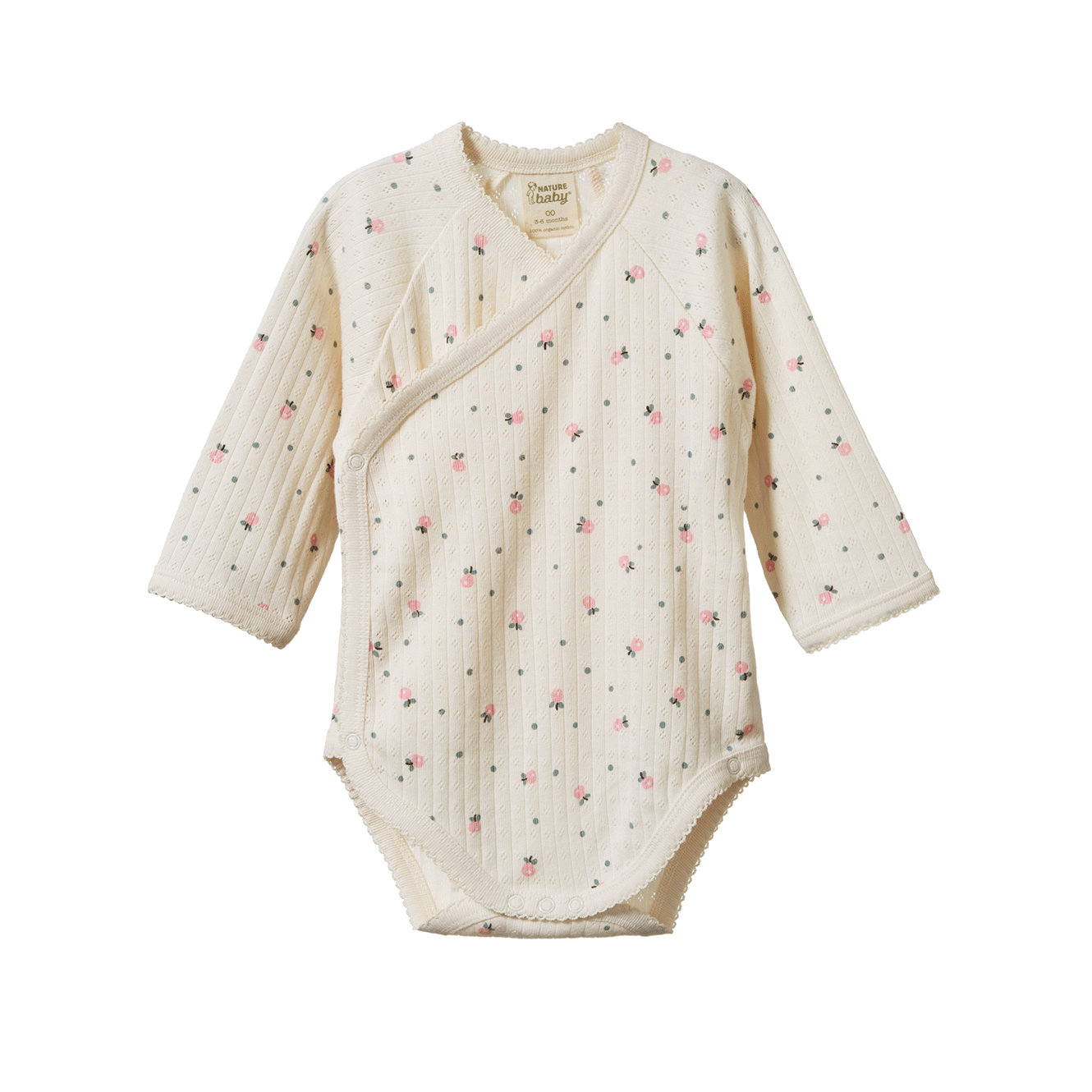 Nature Baby Kimono Bodysuit Pointelle - Posey Blossom