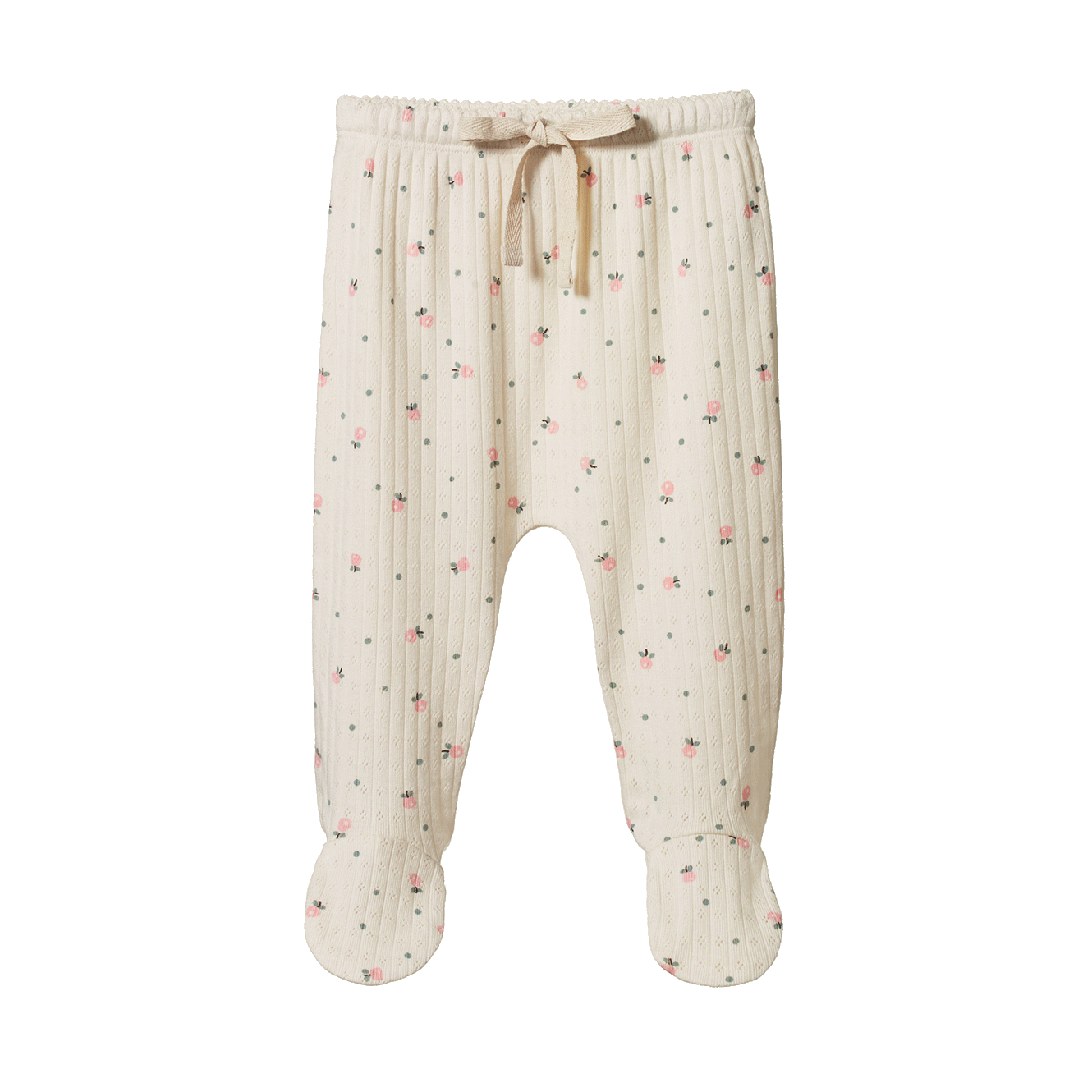Nature Baby Footed Pointelle Rompers - Posey Blossom