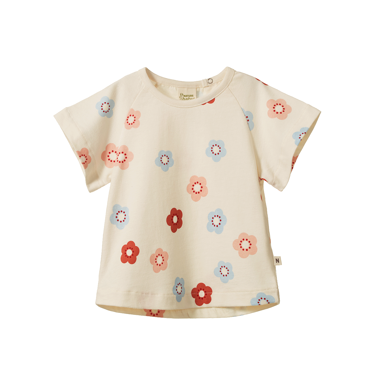 Nature Baby Juniper Tee Flora Stamp Print