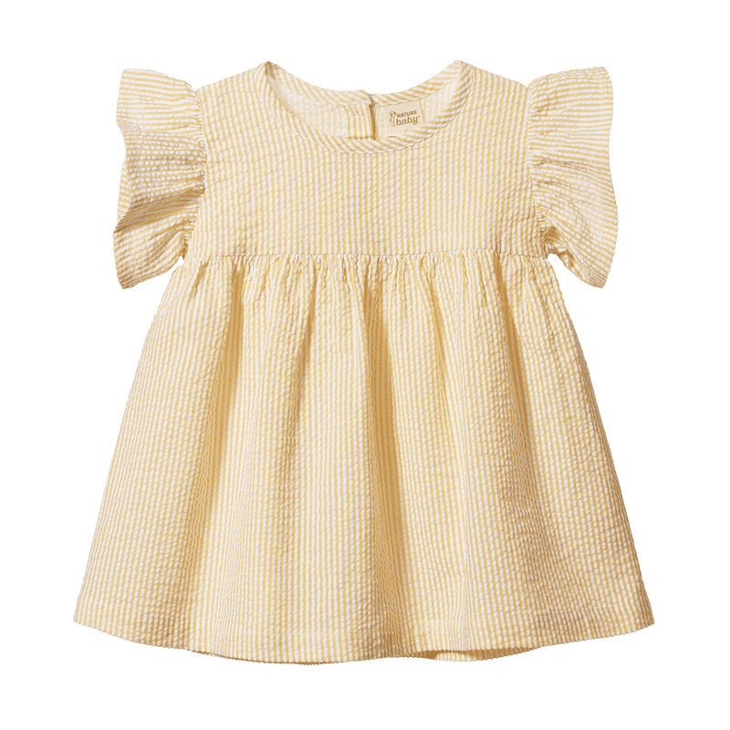 Nature Baby Bonnie Dress Golden Stripe